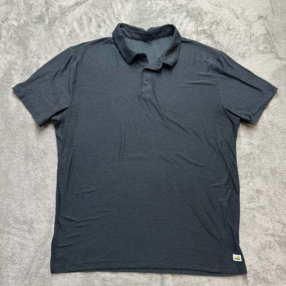 Vuori Strato Tech Polo Short Sleeve Mens Large Charcoal Heather Style V188 Soft